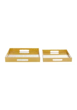 Buy 🥰 Glam Plastic Tray - Set of 2 by Monroe Lane 🧨 -Monroe Lane Sales Belk 17606