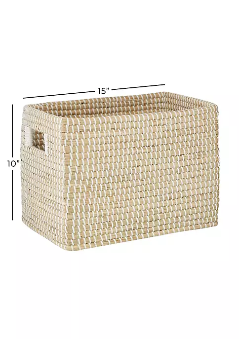 Deals 𧨠Contemporary Seagrass Storage Basket by Monroe Lane π 4 Deals 𧨠Contemporary Seagrass Storage Basket by Monroe Lane π - Image 4