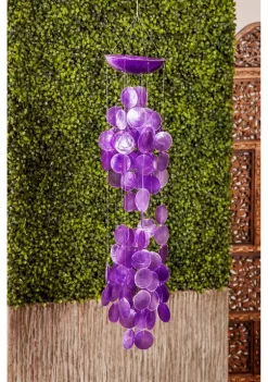 Outlet 🛒 Coastal Capiz Shell Windchime by Monroe Lane 🧨 -Monroe Lane Sales Belk 17635