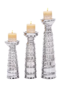 Cheap 🥰 Contemporary Ceramic Candle Holder - Set of 3 by Monroe Lane 🧨