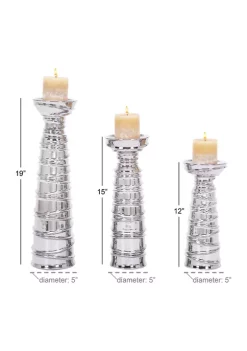 Cheap 🥰 Contemporary Ceramic Candle Holder - Set of 3 by Monroe Lane 🧨 -Monroe Lane Sales Belk 17693