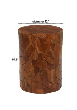 Flash Sale 🧨 Contemporary Teak Wood Accent Table by Monroe Lane 👍 -Monroe Lane Sales Belk 17730
