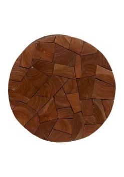 Flash Sale 🧨 Contemporary Teak Wood Accent Table by Monroe Lane 👍 -Monroe Lane Sales Belk 17732