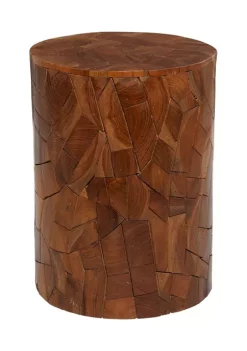 Flash Sale 🧨 Contemporary Teak Wood Accent Table by Monroe Lane 👍 -Monroe Lane Sales Belk 17733