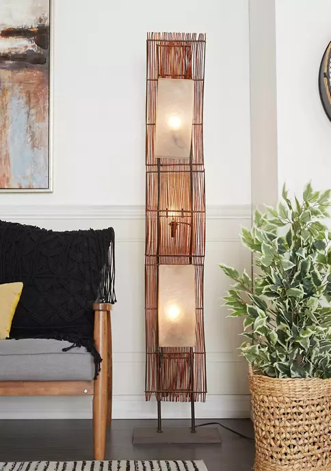 New 🛒 Coastal Bamboo Floor Lamp by Monroe Lane 💯 2 New 🛒 Coastal Bamboo Floor Lamp by Monroe Lane 💯 - Image 2