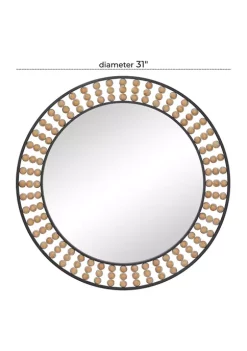 Deals ❤️ Bohemian Metal Wall Mirror by Monroe Lane 😀 -Monroe Lane Sales Belk 178