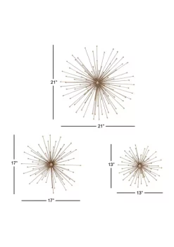 New ✔️ Modern Metal Wall Decor - Set of 3 by Monroe Lane 🤩 -Monroe Lane Sales Belk 17804