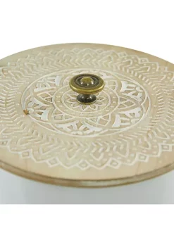 Best Sale 🎁 Coastal Metal Decorative Jars - Set of 2 by Monroe Lane 👍 -Monroe Lane Sales Belk 17863