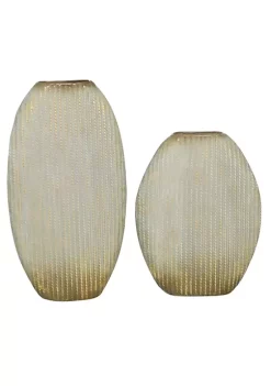 Coupon 🔔 Contemporary Metal Vase - Set of 2 by Monroe Lane 🔔 -Monroe Lane Sales Belk 17884