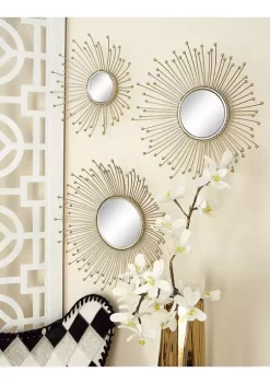 Best reviews of ❤️ Glam Metal Wall Mirror - Set of 3 by Monroe Lane 😍