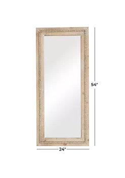 Best Sale 👏 Bohemian Wood Wall Mirror by Monroe Lane 🎁 -Monroe Lane Sales Belk 18022