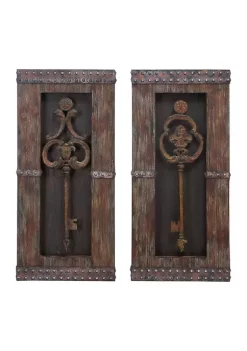 Flash Sale ❤️ Rustic Wood Wall Decor - Set of 2 by Monroe Lane ⌛ -Monroe Lane Sales Belk 18093