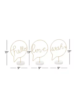 New ✨ Traditional Wood Decorative Sign - Set of 3 by Monroe Lane ✔️ -Monroe Lane Sales Belk 18166