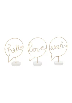 New ✨ Traditional Wood Decorative Sign - Set of 3 by Monroe Lane ✔️ -Monroe Lane Sales Belk 18167