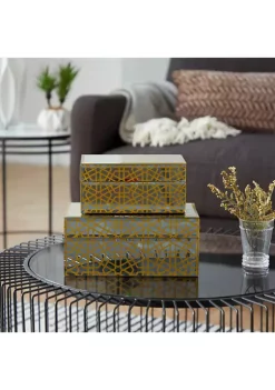 Wholesale 🎉 Glam Wood Jewelry Box - Set of 2 by Monroe Lane 😍 -Monroe Lane Sales Belk 18171