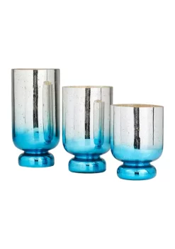 Coupon 😍 Glam Glass Hurricane Lamp - Set of 3 by Monroe Lane 🤩 -Monroe Lane Sales Belk 18221