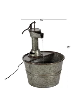 Best Sale 🔥 Farmhouse Metal Fountain by Monroe Lane 👍 -Monroe Lane Sales Belk 18228