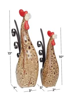 Cheap 👍 Farmhouse Ceramic Garden Sculpture - Set of 2 by Monroe Lane 🎁 -Monroe Lane Sales Belk 18318