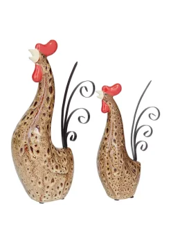 Cheap 👍 Farmhouse Ceramic Garden Sculpture - Set of 2 by Monroe Lane 🎁 -Monroe Lane Sales Belk 18319