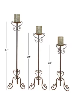 Cheapest 🌟 Metal Candle Holder - Set of 3 by Monroe Lane ⭐ -Monroe Lane Sales Belk 18355