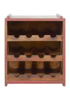 Best reviews of 🔥 Farmhouse Wood Standing Wine Rack by Monroe Lane ✔️ -Monroe Lane Sales Belk 18363