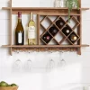 Best Sale 🌟 Farmhouse Wood Wall Wine Rack by Monroe Lane 😉