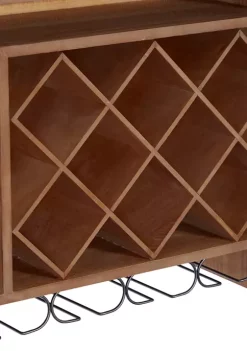 Best Sale 🌟 Farmhouse Wood Wall Wine Rack by Monroe Lane 😉 -Monroe Lane Sales Belk 18418