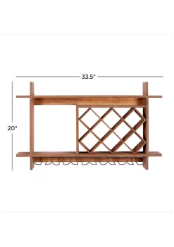 Best Sale 🌟 Farmhouse Wood Wall Wine Rack by Monroe Lane 😉 -Monroe Lane Sales Belk 18419