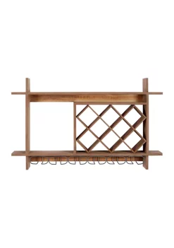 Best Sale 🌟 Farmhouse Wood Wall Wine Rack by Monroe Lane 😉 -Monroe Lane Sales Belk 18420