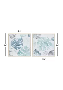 Discount 👏 Coastal Canvas Framed Wall Art - Set of 2 by Monroe Lane 🤩 -Monroe Lane Sales Belk 18425