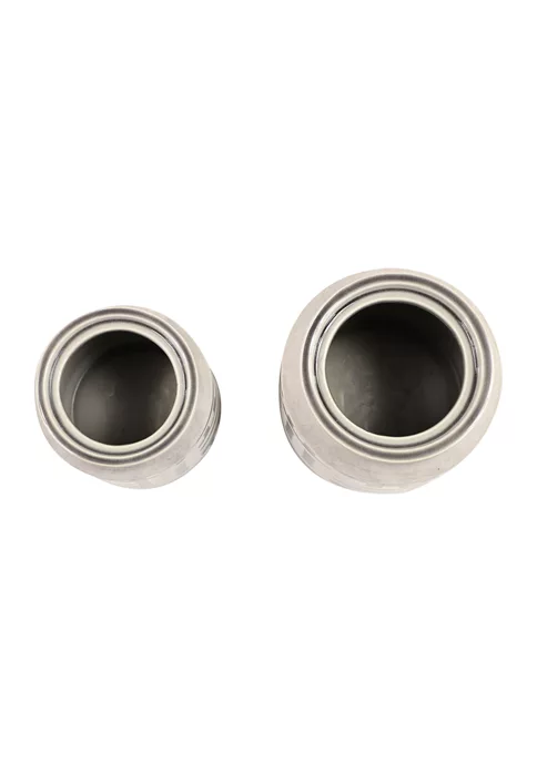 Buy 🎉 Country Ceramic Decorative Jars - Set of 2 by Monroe Lane 👏 5 Buy 🎉 Country Ceramic Decorative Jars - Set of 2 by Monroe Lane 👏 - Image 5