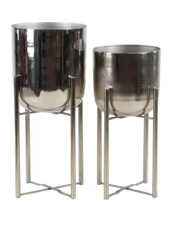 Best Pirce ✔️ Glam Metal Planter - Set of 2 by Monroe Lane ❤️