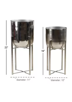 Best Pirce ✔️ Glam Metal Planter - Set of 2 by Monroe Lane ❤️ -Monroe Lane Sales Belk 18439