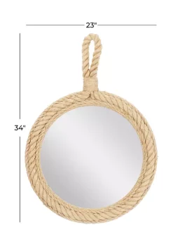 Best reviews of 💯 Coastal Jute Wall Mirror by Monroe Lane 😉 -Monroe Lane Sales Belk 18493