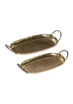 Top 10 βοΈ Contemporary Metal Tray - Set of 2 by Monroe Lane π§¨