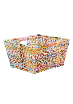 Hot Sale 🧨 Bohemian Cotton Storage Basket by Monroe Lane ⭐ -Monroe Lane Sales Belk 18513