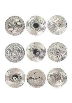 Brand new 🔥 Glam Stainless Steel Wall Decor - Set of 9 by Monroe Lane 🌟 -Monroe Lane Sales Belk 18523