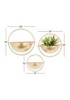 Cheap 😍 Contemporary Metal Wall Planter - Set of 3 by Monroe Lane 🔔 -Monroe Lane Sales Belk 18549