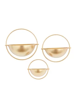 Cheap 😍 Contemporary Metal Wall Planter - Set of 3 by Monroe Lane 🔔 -Monroe Lane Sales Belk 18551