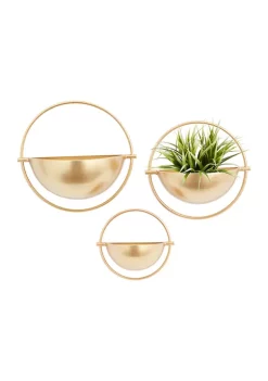 Cheap 😍 Contemporary Metal Wall Planter - Set of 3 by Monroe Lane 🔔 -Monroe Lane Sales Belk 18552