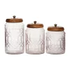 Best Pirce ✨ Farmhouse Glass Decorative Jars - Set of 3 by Monroe Lane 🔥