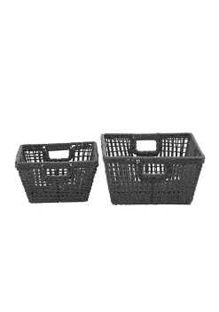 Promo 😉 Bohemian Cotton Storage Basket - Set of 2 by Monroe Lane ⌛ -Monroe Lane Sales Belk 1859