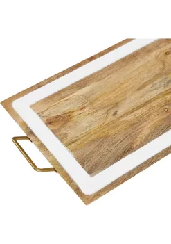 Promo 🔔 Modern Wood Tray - Set of 2 by Monroe Lane 🎁 -Monroe Lane Sales Belk 18597