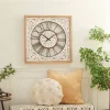 Budget 👏 Farmhouse Wood Wall Clock by Monroe Lane 😀