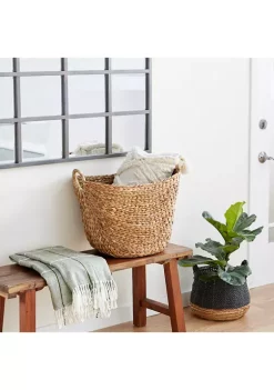 Best Pirce ✔️ Contemporary Seagrass Storage Basket by Monroe Lane 🧨 -Monroe Lane Sales Belk 18634