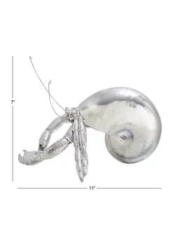 Budget 🎁 Coastal Polystone Hermit Crab Sculpture by Monroe Lane 😍 -Monroe Lane Sales Belk 18647