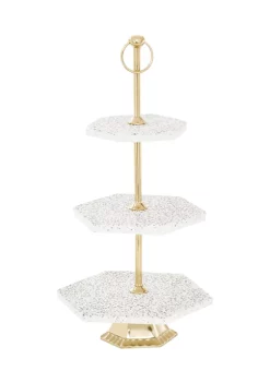Best Pirce ⭐ Glam Ceramic Tiered Server by Monroe Lane 🎉 -Monroe Lane Sales Belk 18682