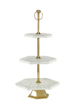 Best Pirce ⭐ Glam Ceramic Tiered Server by Monroe Lane 🎉 -Monroe Lane Sales Belk 18683