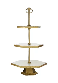 Best Pirce ⭐ Glam Ceramic Tiered Server by Monroe Lane 🎉 -Monroe Lane Sales Belk 18684