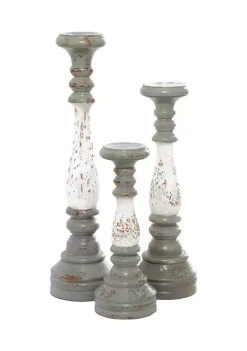 Deals 😍 Farmhouse Wood Candle Holder - Set of 3 by Monroe Lane 👏